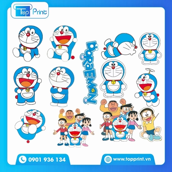 Mẫu sticker anime dễ thương in dán chất lượng cao bền bỉ theo thời gian