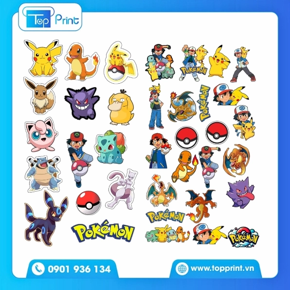 Mẫu sticker anime in sticker theo yêu cầu riêng biệt