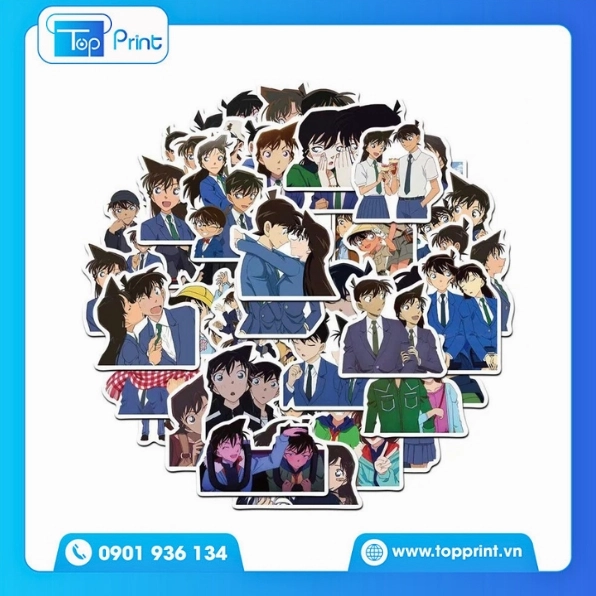 Mẫu sticker Conan thám tử lừng danh sắc bén