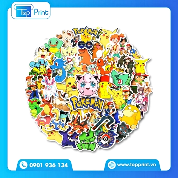 Mẫu sticker Pokemon thu thập đủ bộ siêu đẳng