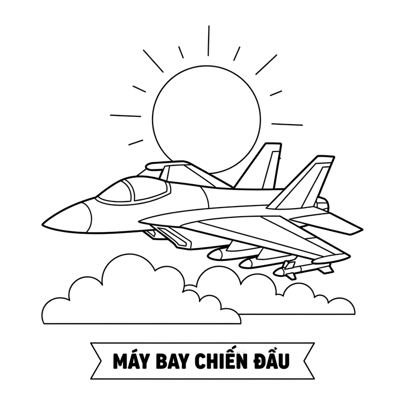 Máy bay phản lực tô màu phiên bản thu nhỏ dễ thương