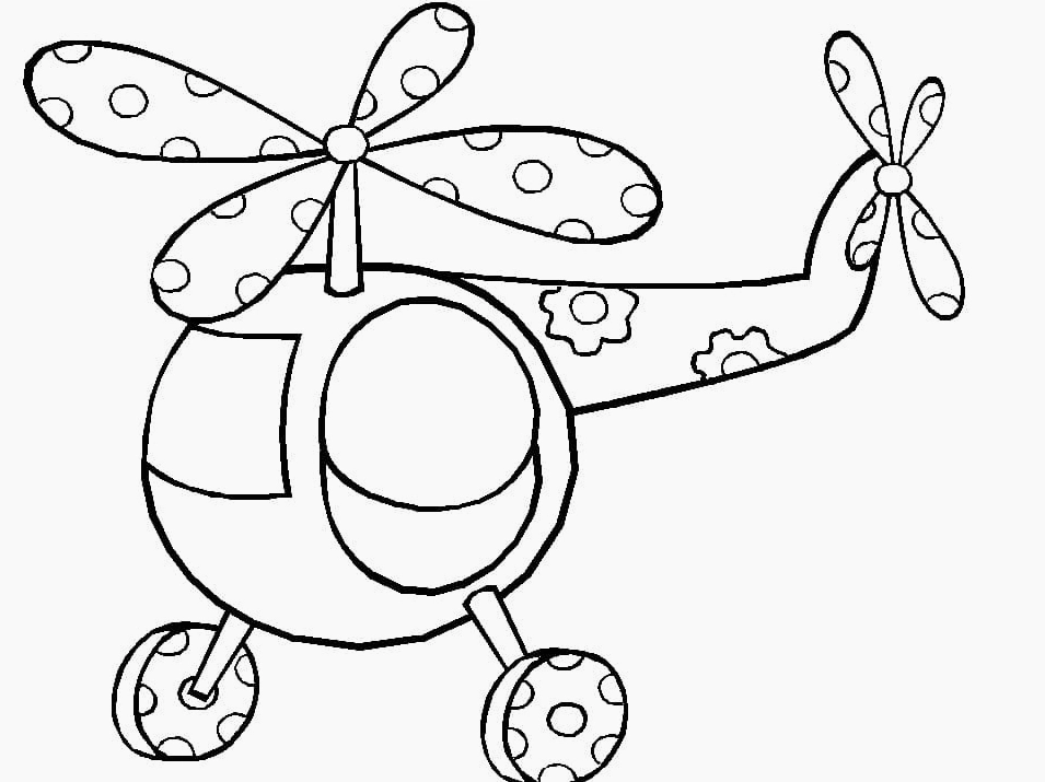 Máy Bay Trực Thăng Dễ Thương với nụ cười