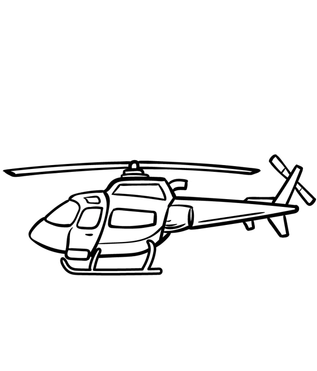 Máy Bay Trực Thăng mạnh mẽ cho bé trai tô màu