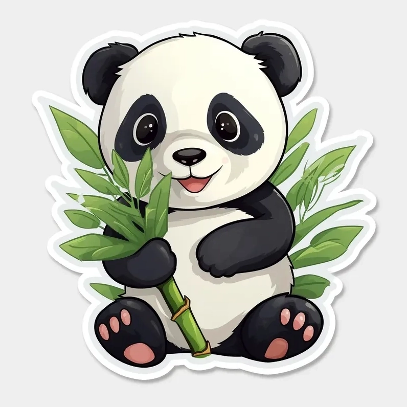 Mê mẩn với những nét vẽ chibi cute panda cực dễ thương