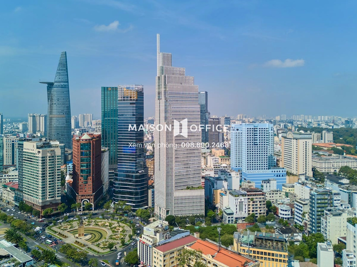 Một góc nhìn khác của tòa nhà Vietcombank Tower Công trường Mê Linh