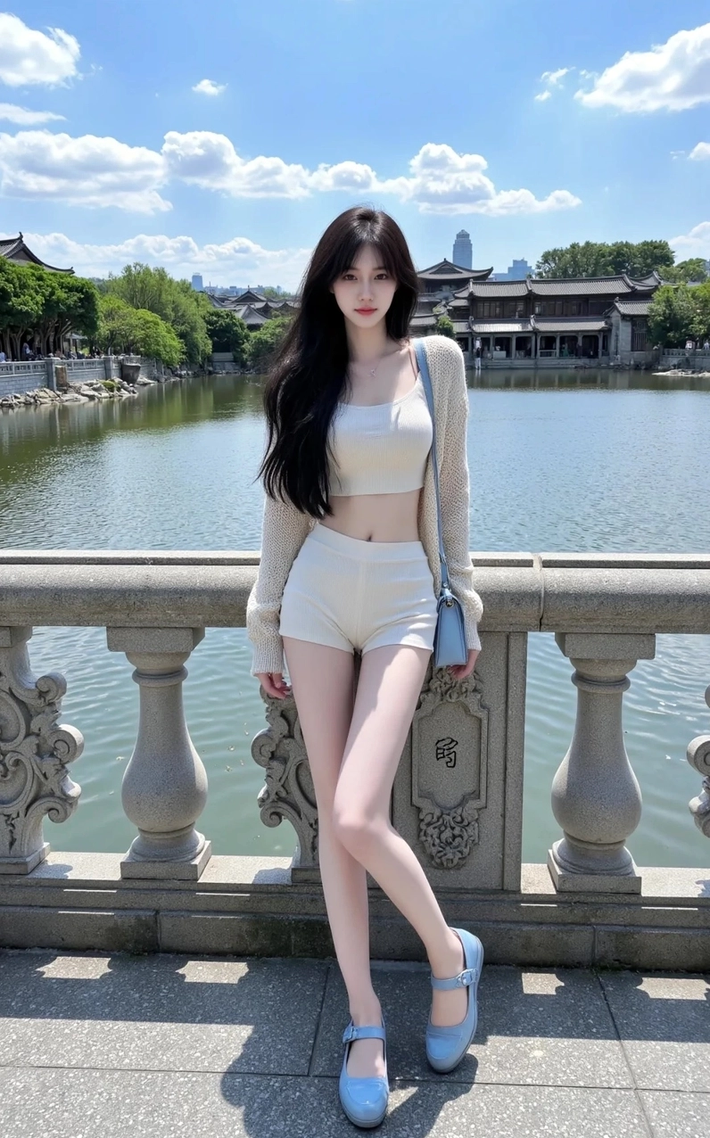 Mỹ nhân chân dài trong khung cảnh blend tông màu pastel dịu ngọt