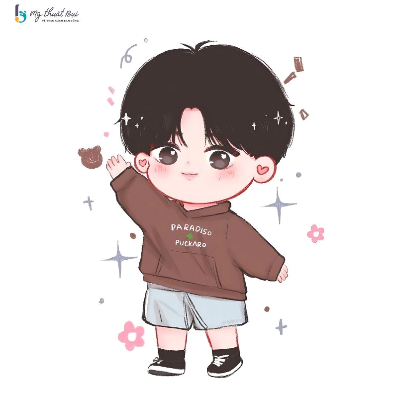 Nam chibi đang khóc nhè đòi ăn kẹo