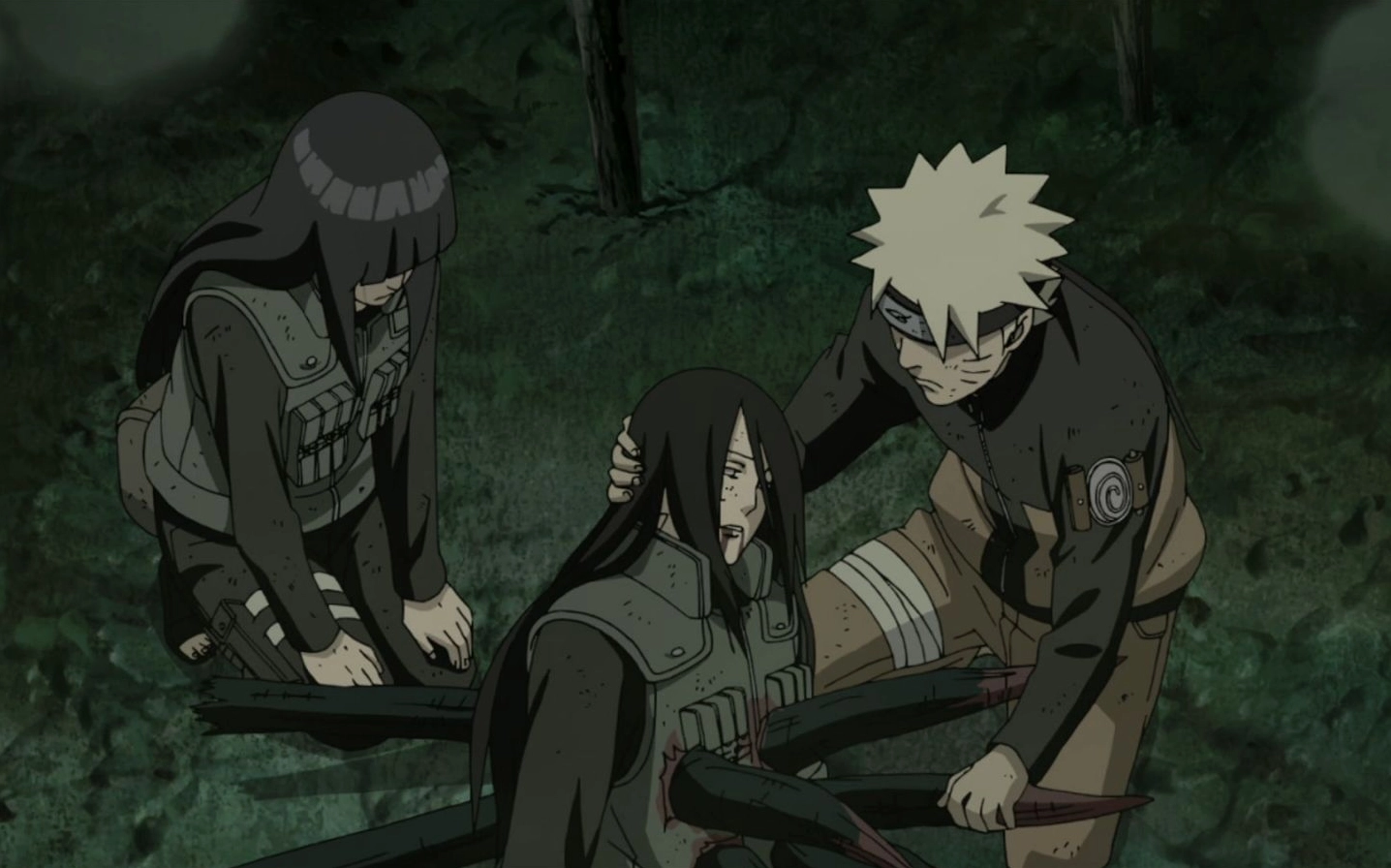 Naruto đang ở cạnh người bạn thân sắp ra đi mãi mãi