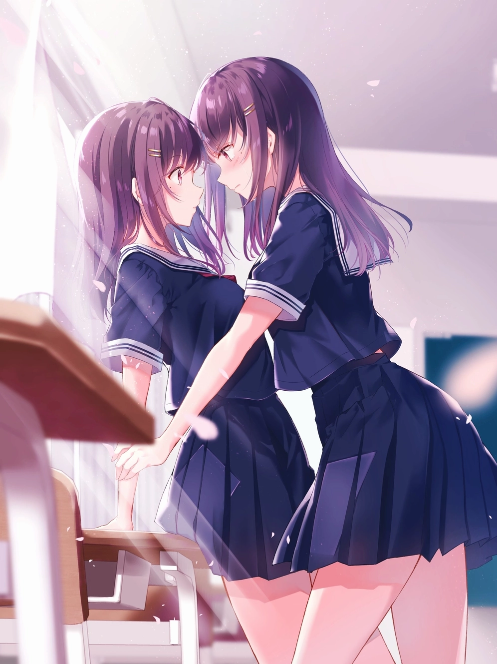 Nét vẽ anime yuri với nét vẽ mềm mại tinh tế uyển chuyển