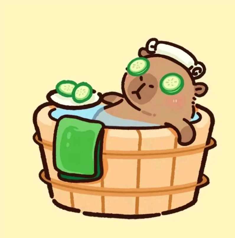 Ngắm nghía ảnh nền ảnh nền capybara chibi đang mỉm cười