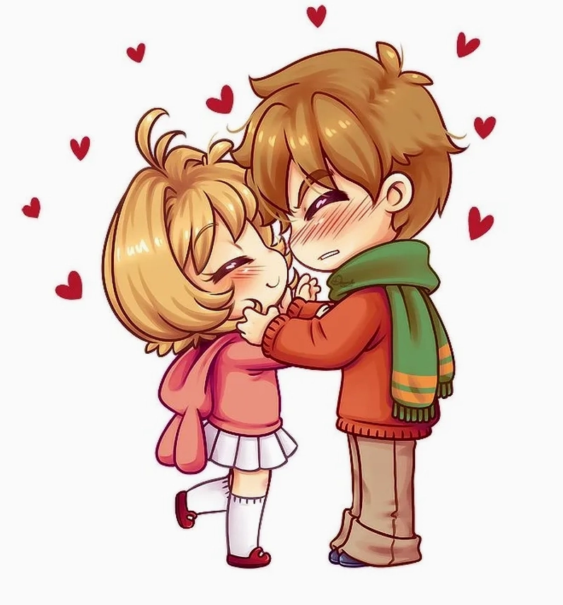 Ngất ngây cùng hình chibi cute cặp đẹp lung linh