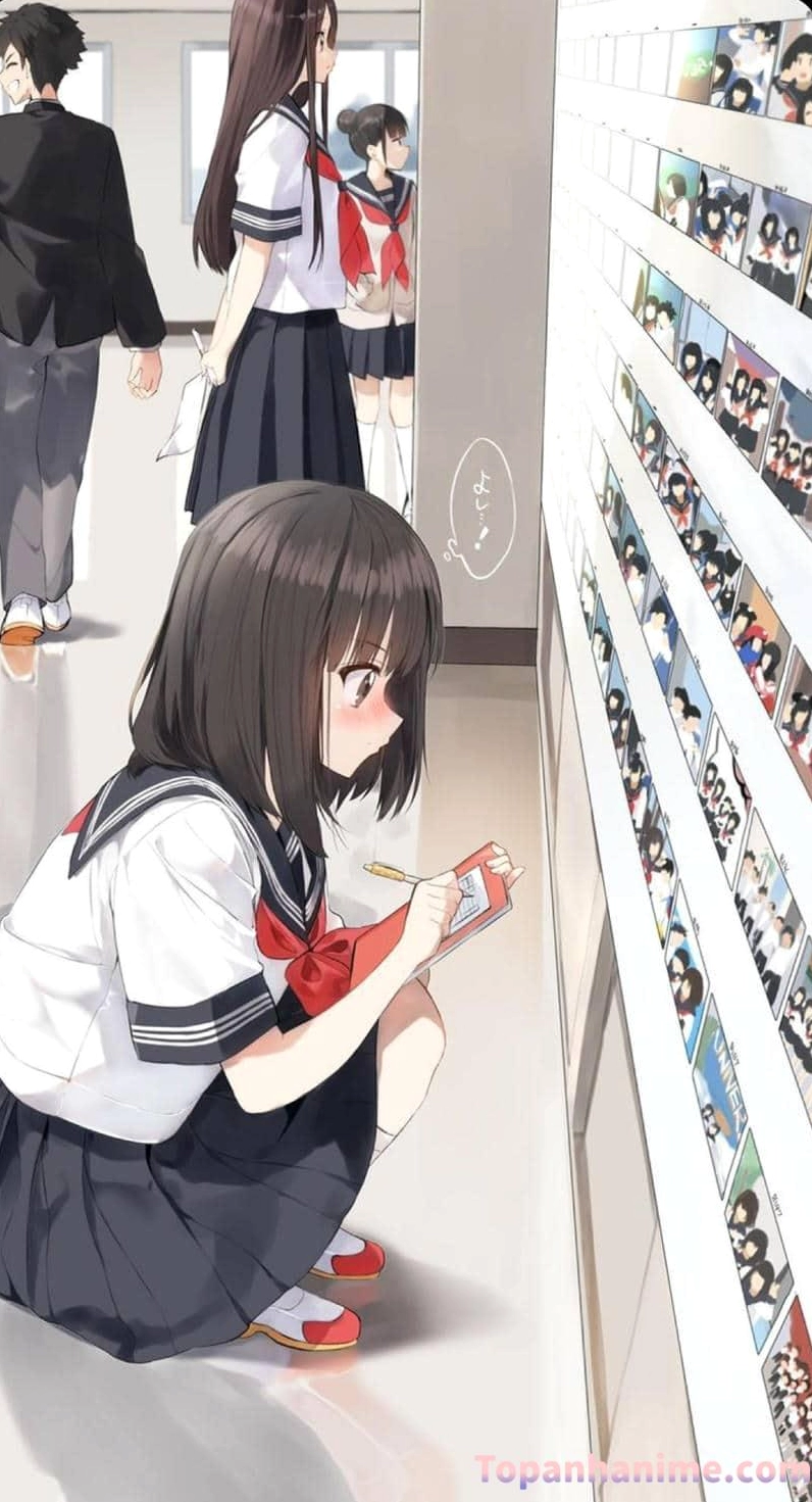 Nhân vật anime phồng má nũng nịu cực kỳ dễ thương