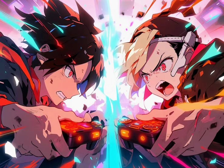 Nhân vật anime thẩm mỹ chơi game