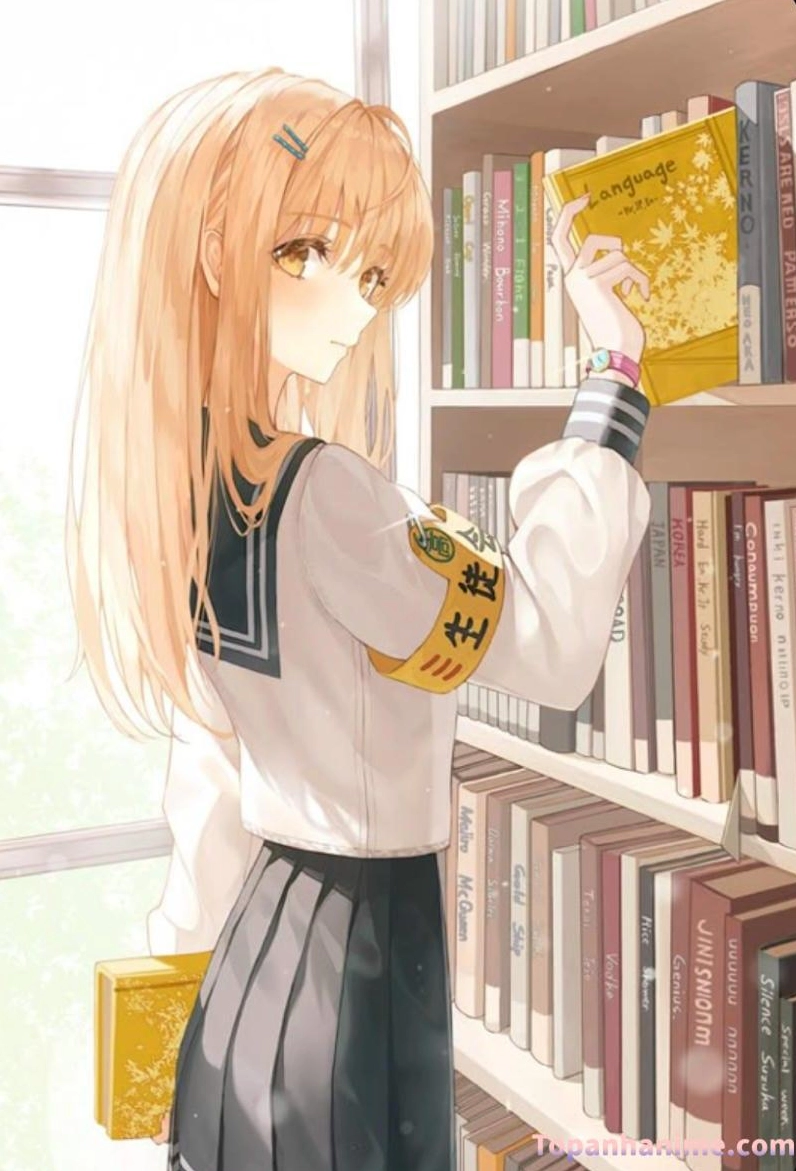 Nhóm bạn anime năng động cười đùa sảng khoái sau giờ học