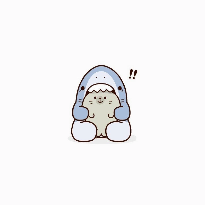 Những nét vẽ nguệch ngoạc hình cá mập cực kỳ dễ thương và hài hước