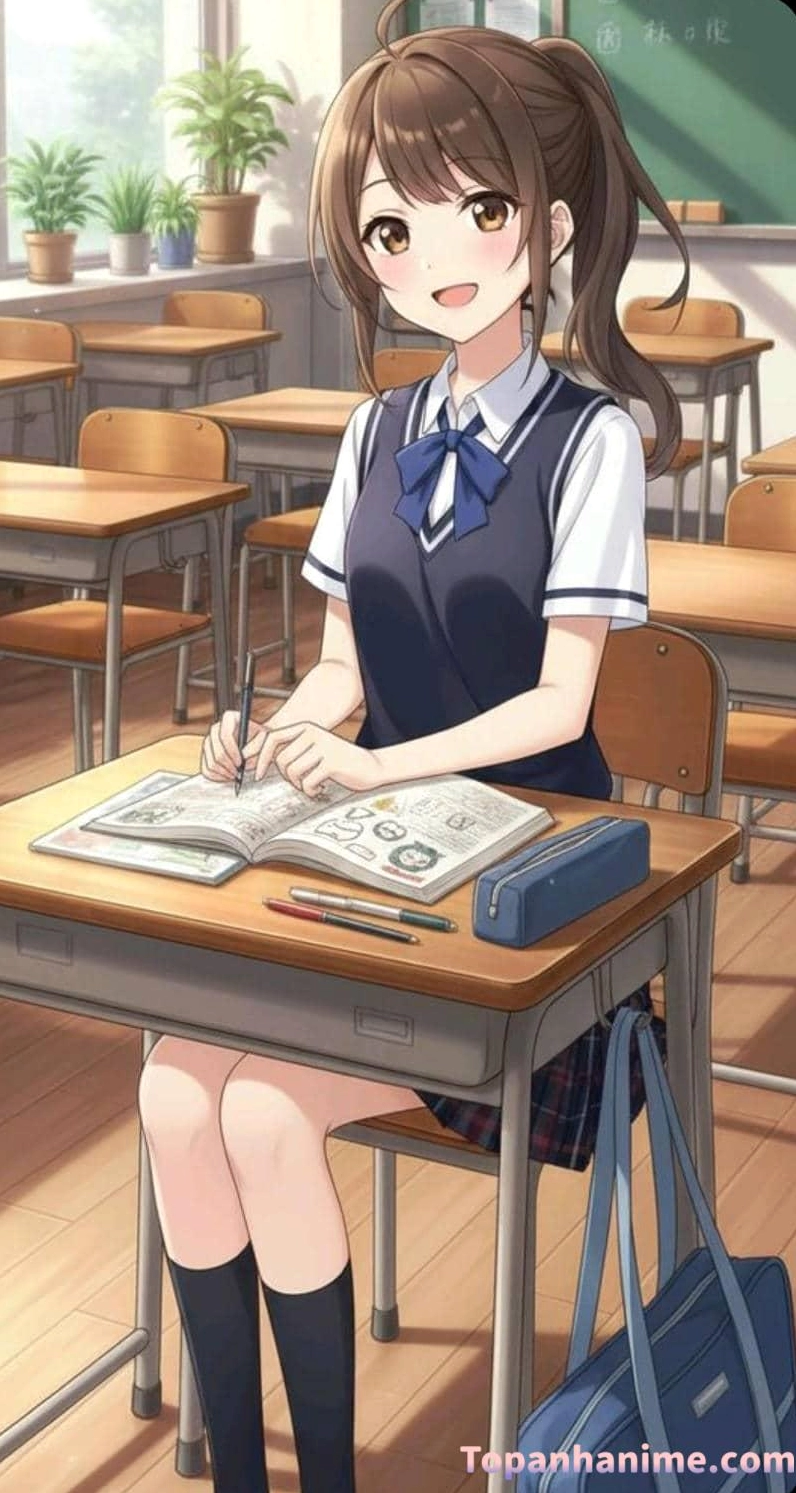 Nụ cười mỉm đầy ẩn ý của cậu học trò tinh quái