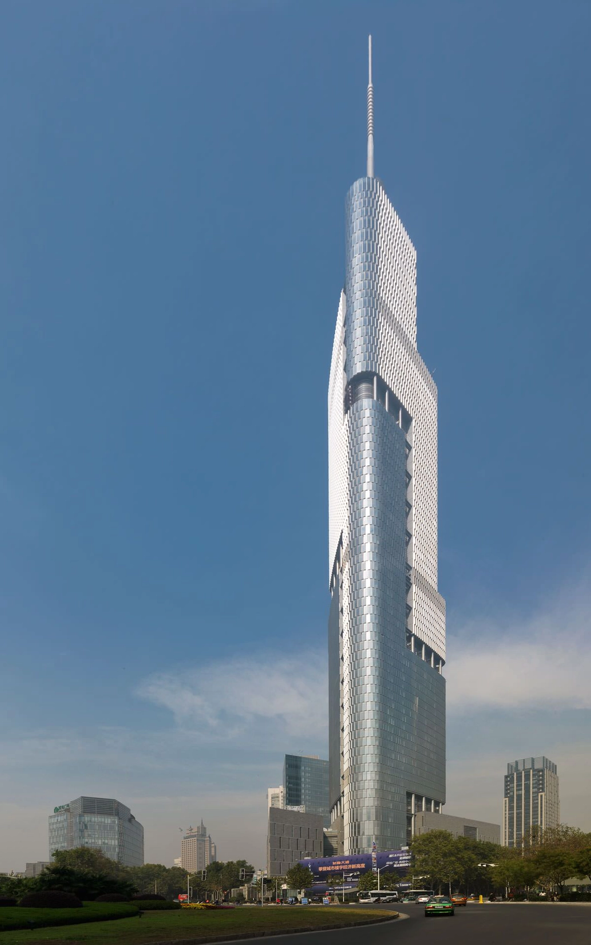 Phối cảnh Zifeng Tower hài hòa với cảnh quan xung quanh