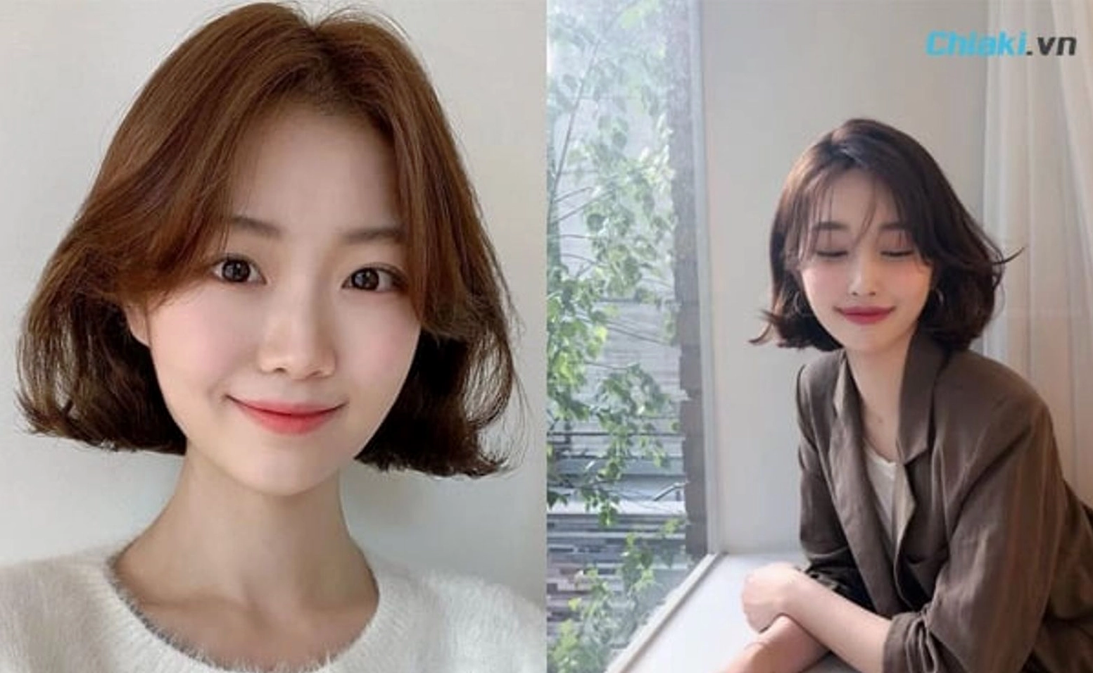 Phong cách tóc ngắn uốn chuẩn Hàn Quốc thanh lịch