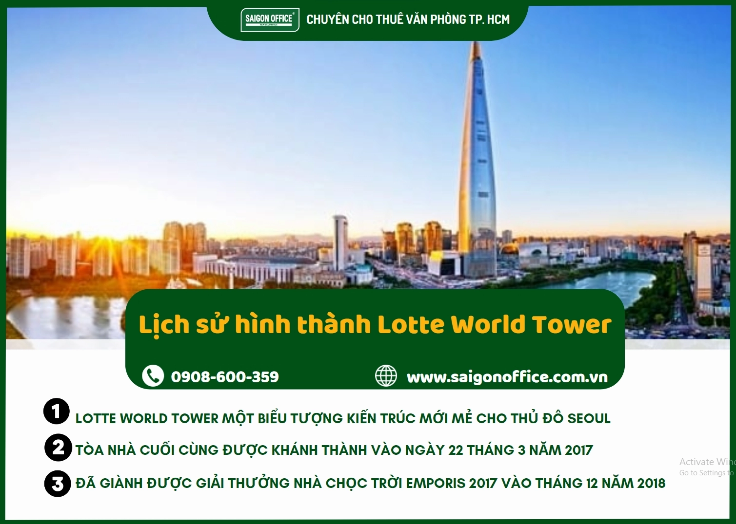 Quá trình xây dựng vĩ đại kéo dài 27 năm của công trình kỷ lục Lotte World Tower