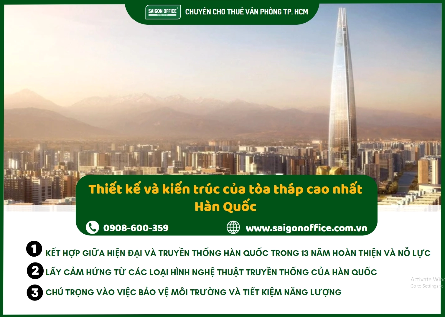 Sự kết hợp hoàn hảo giữa nét kiến trúc hiện đại và hơi thở truyền thống tại Lotte World Tower