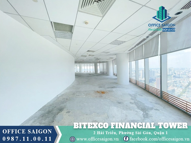 Sự thông thoáng của một không gian văn phòng diện tích lớn