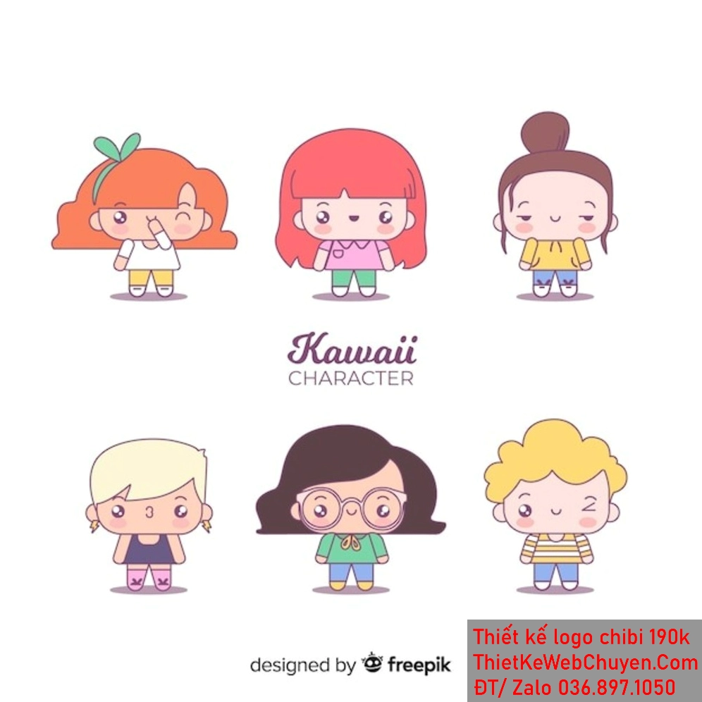 Sự trẻ trung và ngây thơ của mẫu logo Chibi bé gái đáng yêu sẽ tạo ra một ấn tượng tích cực