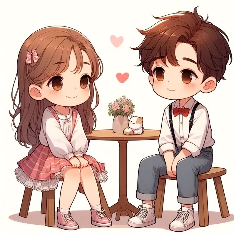 Sưu tầm ngay hình cặp đôi chibi cute ngọt ngào