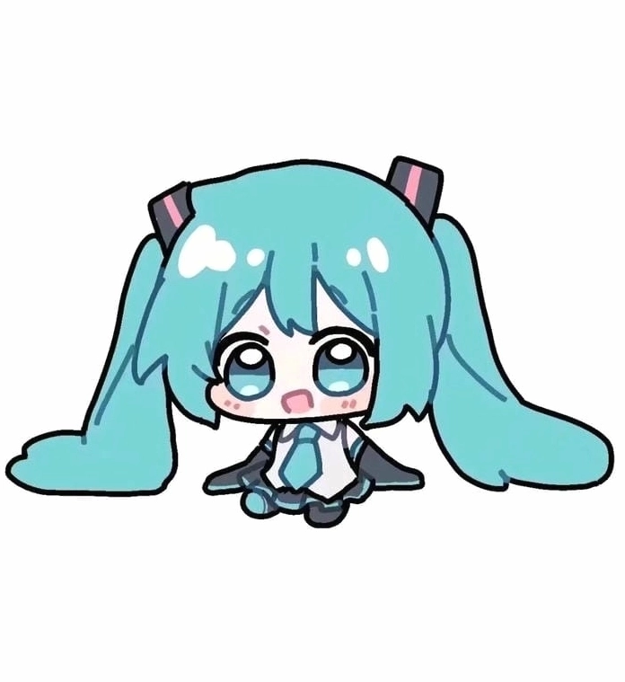 Tải ngay ảnh Miku chibi siêu dễ thương để làm hình nền yêu thích