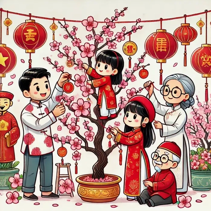 Tải về bộ hình chibi tết cute để trang trí ngay