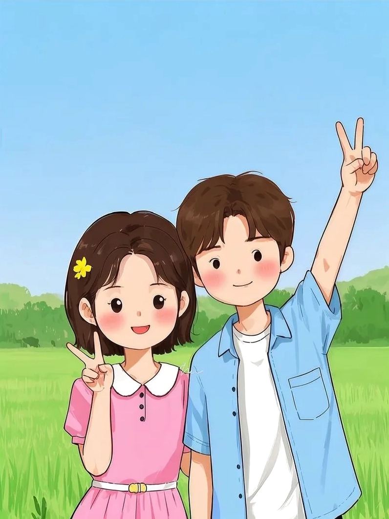 Tải về ngay hình chibi đôi cute siêu đáng yêu