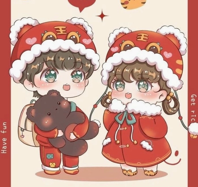 Tết thêm sinh động với bộ chibi ngày tết đẹp mê ly