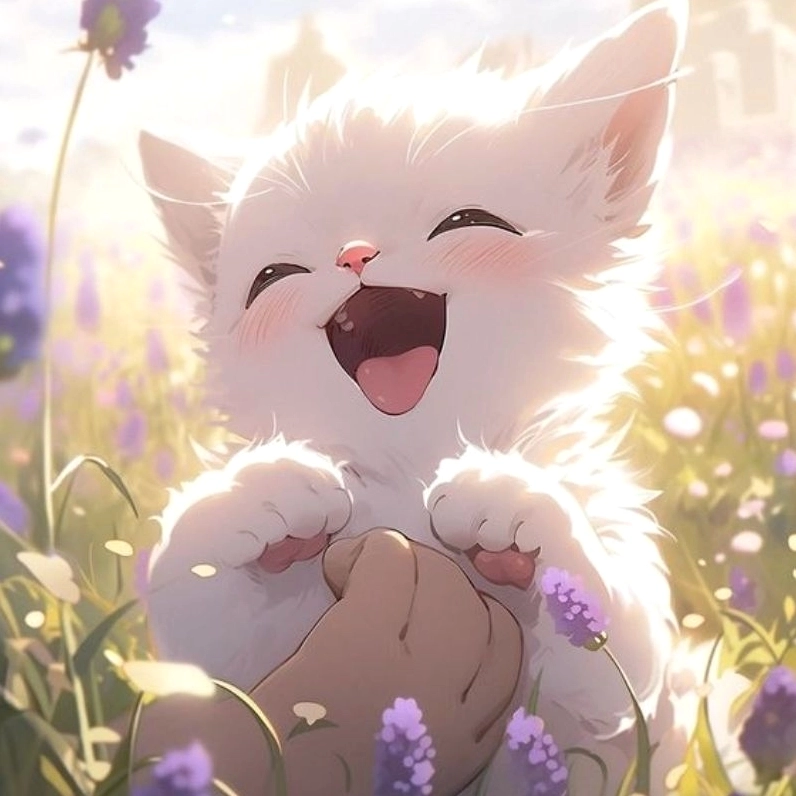 Thả tim với ảnh cute chibi mèo lung linh