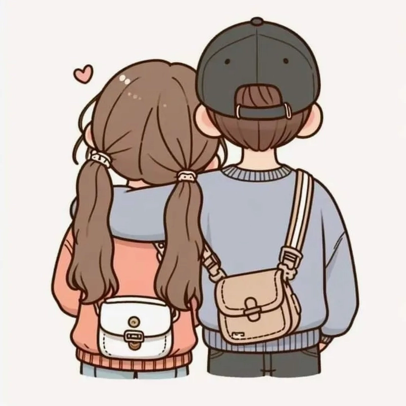 Thế giới ngọt ngào của ảnh cặp đôi chibi cute cực đáng yêu