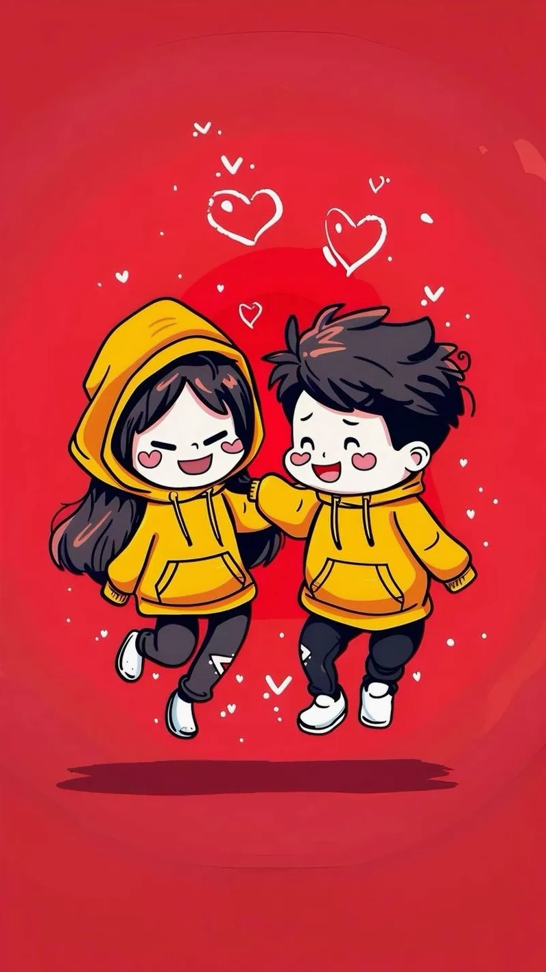 Thế giới ngọt ngào của anime chibi cặp đôi cute đáng yêu