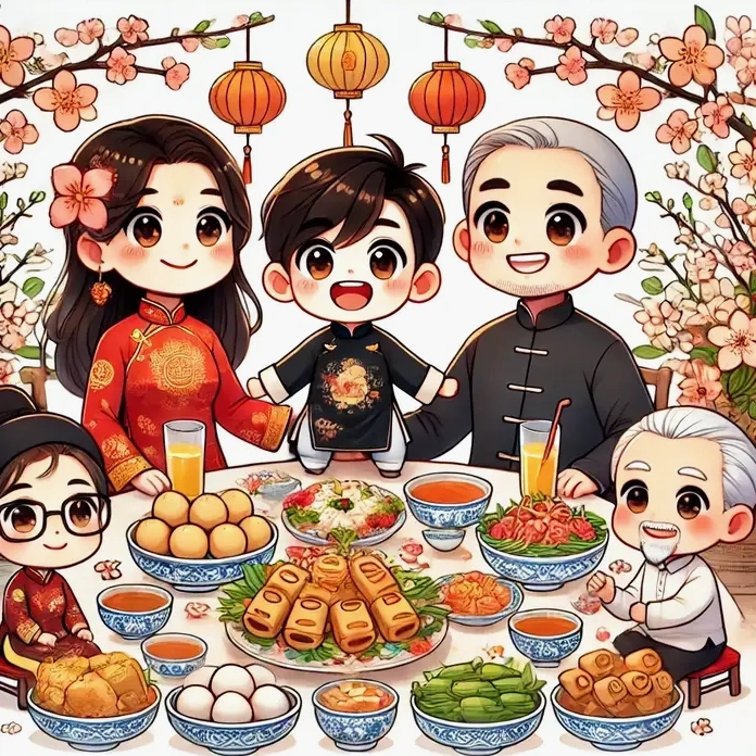 Thử ngay tính năng ghép chibi tết siêu sáng tạo