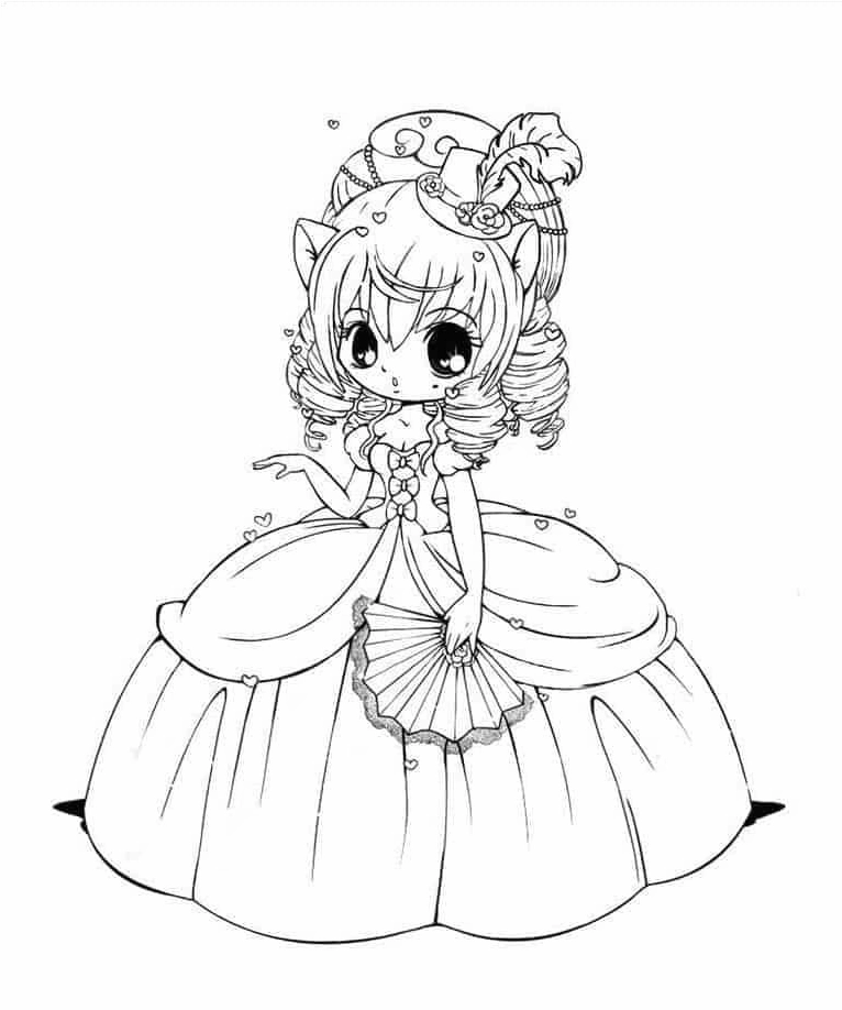 Tô màu công chúa anime cực kì đáng yêu