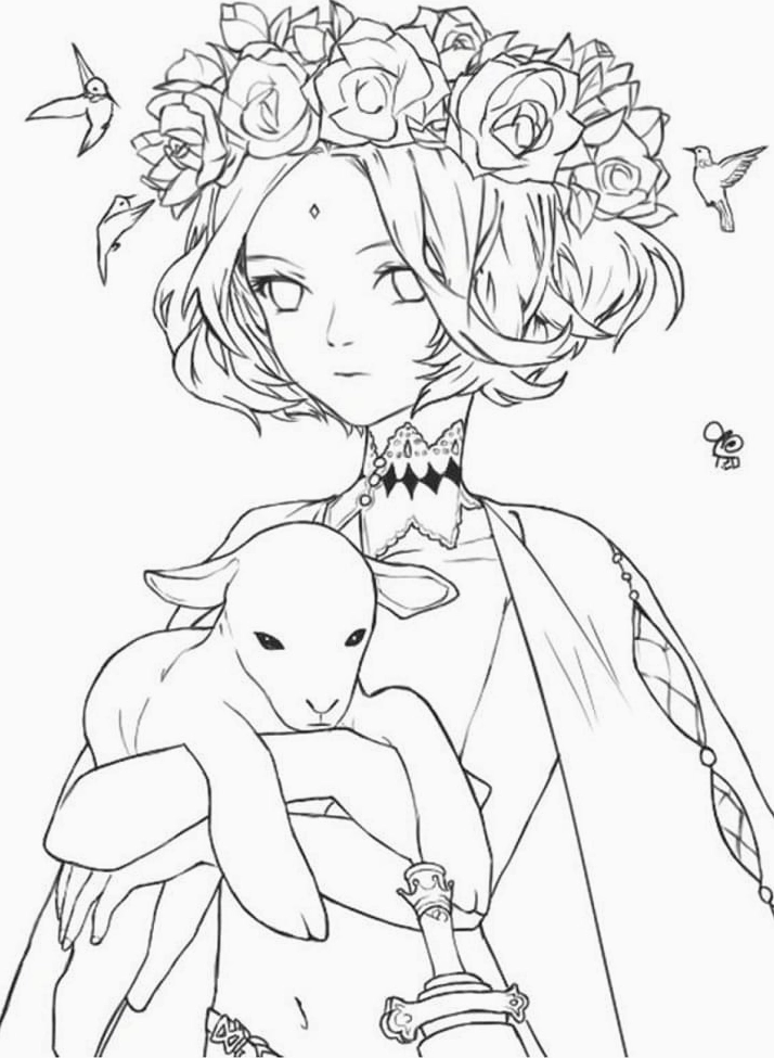 Tô màu công chúa anime xinh đẹp