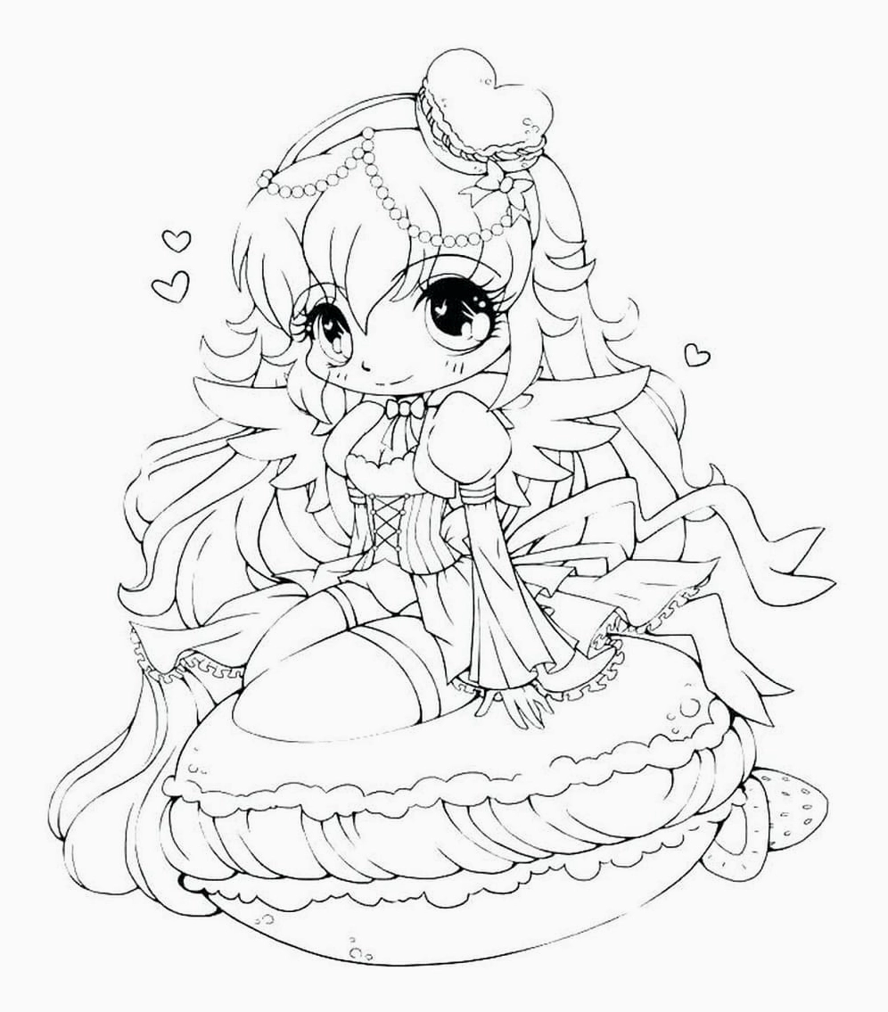 Tô màu công chúa anime xinh xắn đáng yêu