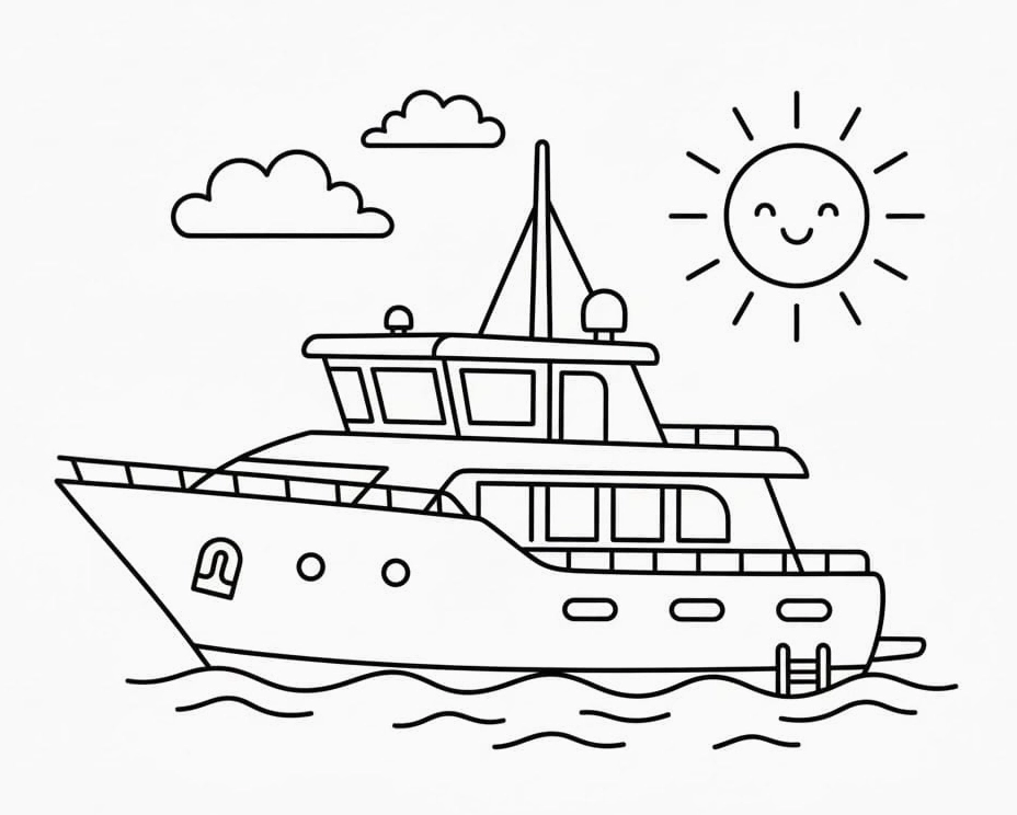 Tô Màu Du Thuyền lênh đênh