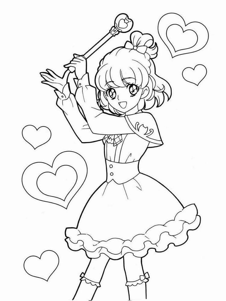 Tô màu nàng công chúa anime cá tính mạnh mẽ