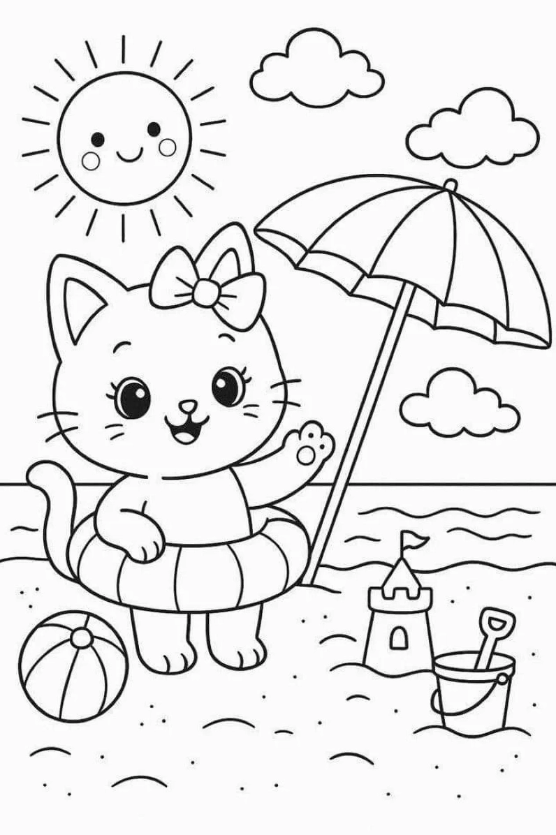 tô màu phong cảnh cho bé với những đường nét cơ bản