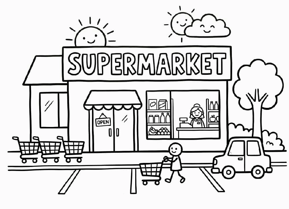 Tô Màu Siêu Thị nhộn nhịp