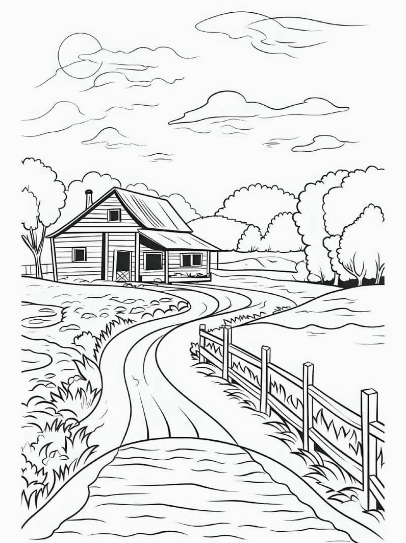 tô màu tranh phong cảnh tinh tế