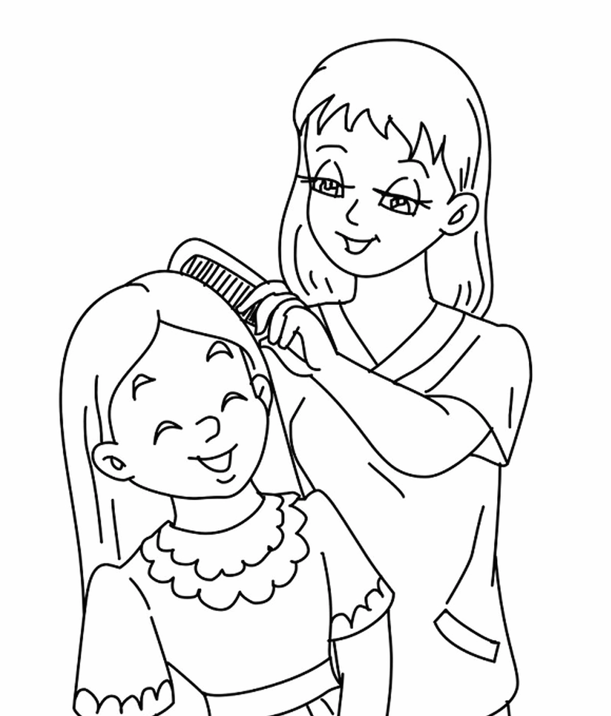 Tô màu tranh tô màu gia đình 3 người số 2