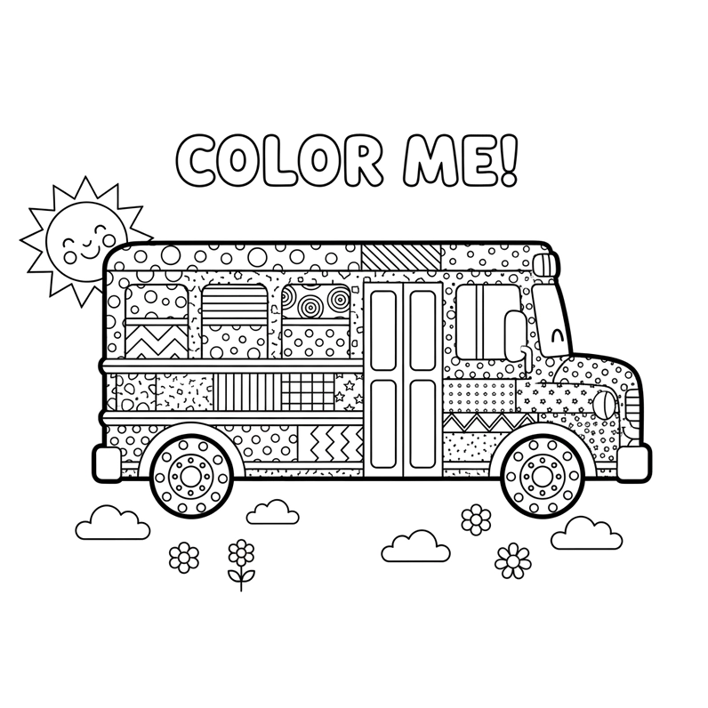 Tô màu Xe Khách vui nhộn, dễ thương