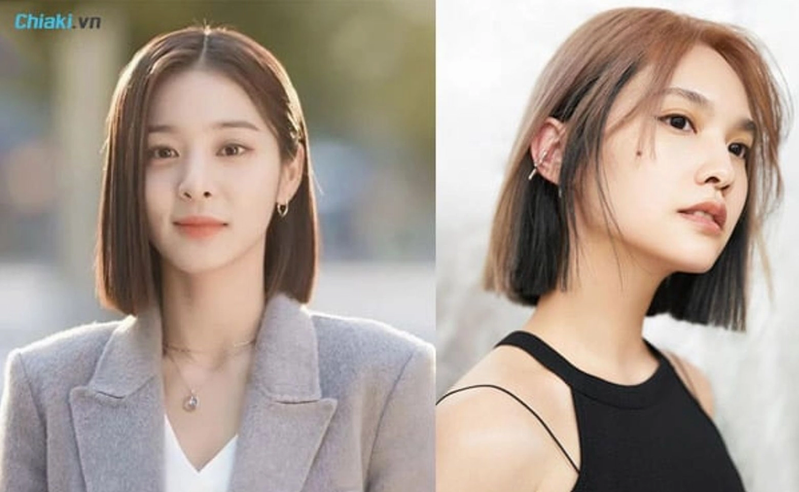 Tóc ngắn duỗi thẳng không mái đơn giản mà cuốn hút