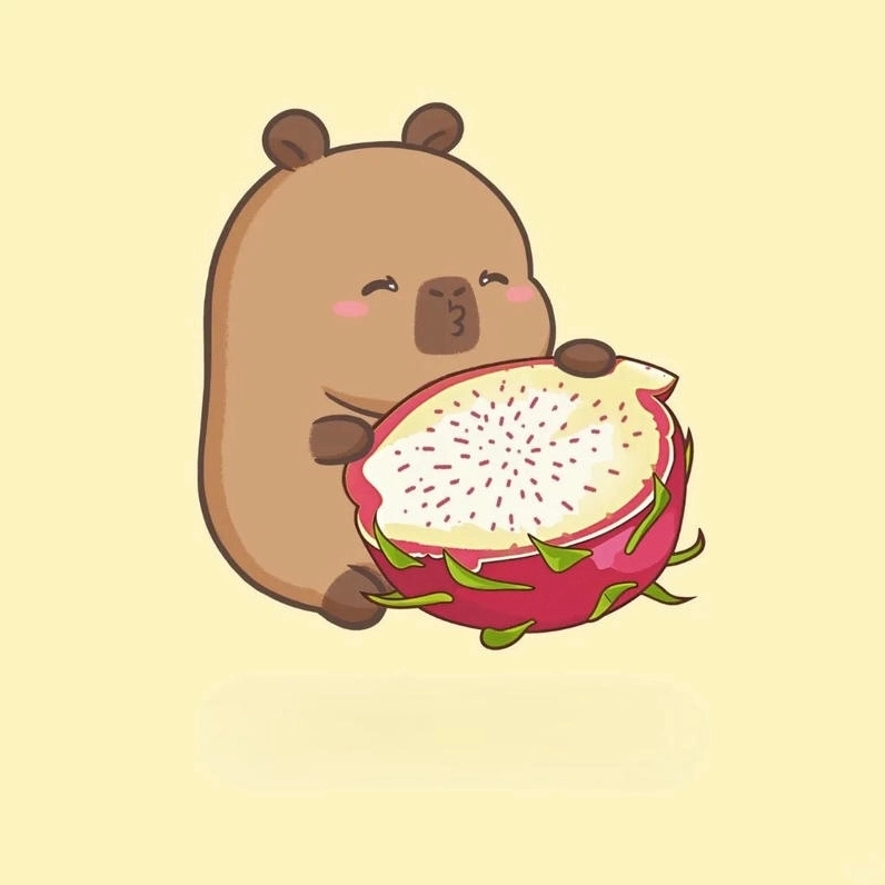 Tổng hợp hình ảnh nền capybara chibi cute màu sắc tươi sáng