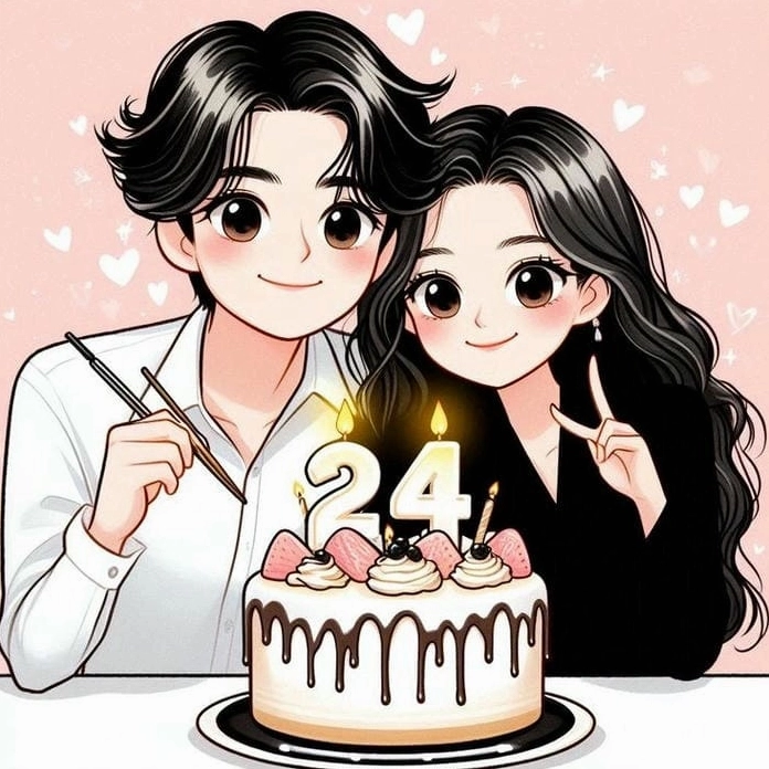 Top hình cặp đôi chibi hot trend mạng xã hội