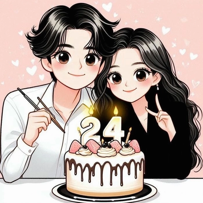 Top hình cặp đôi chibi hot trend mạng xã hội