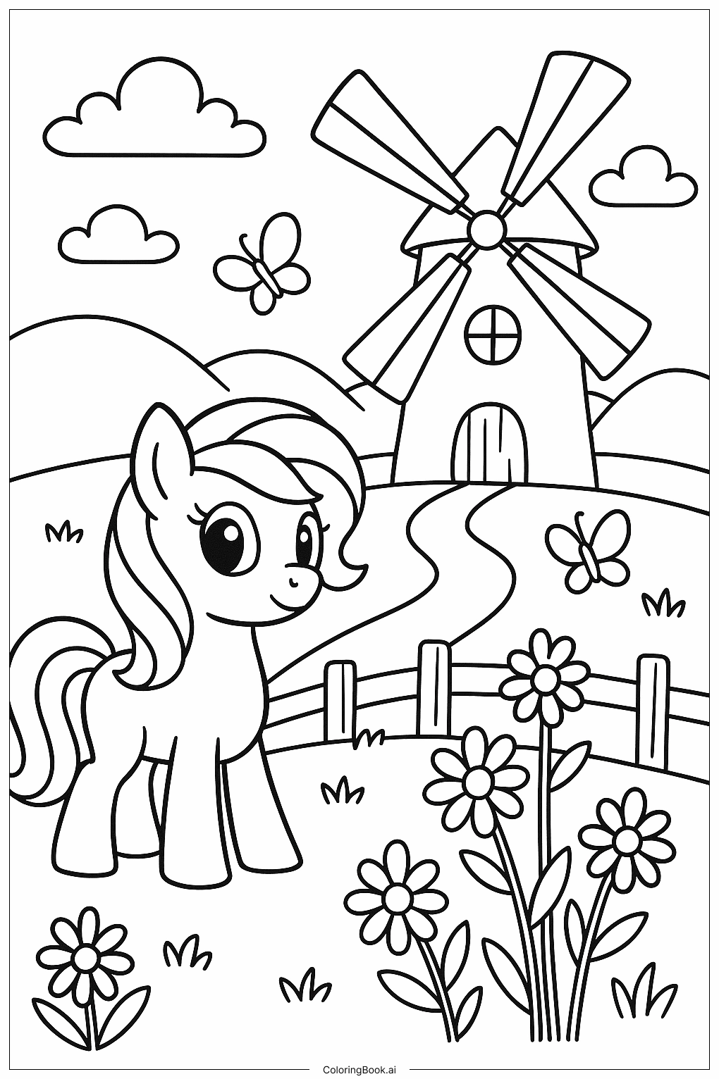 Trang tô màu my little pony